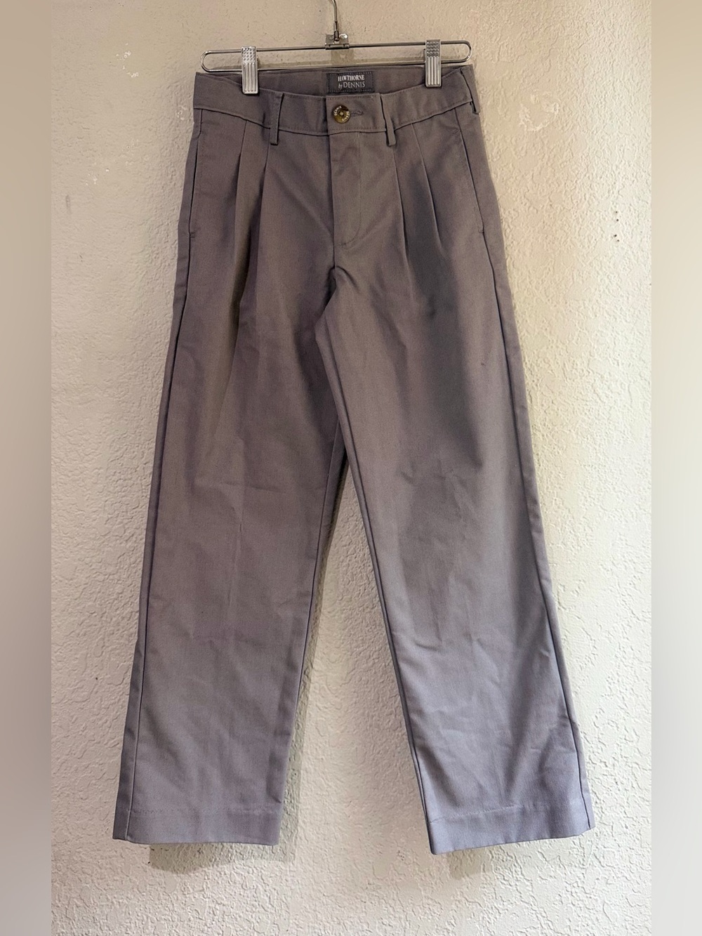 Boys pants Hawthorne by Dennis B10 Gray Uniform Slacks Relaxed Pants